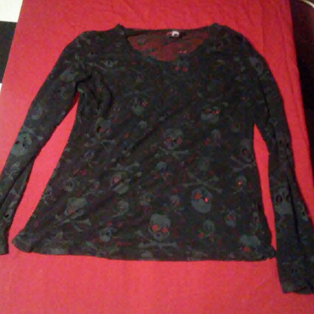 TRIPP NYC skull fishnet top